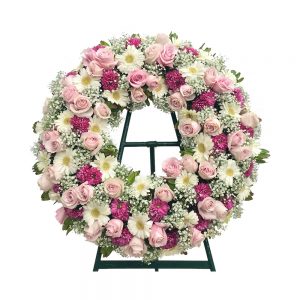 Coroa de funeral pink