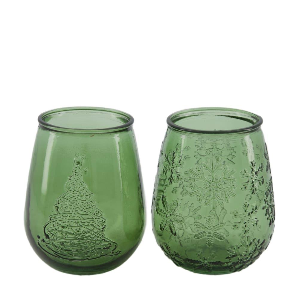 Tealight vidro verde