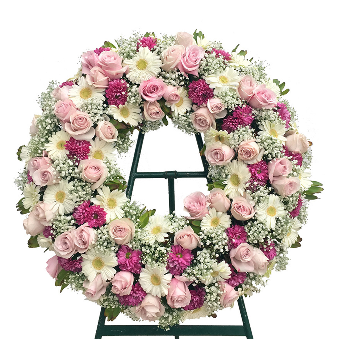 Coroa premium ‘Jardim Primavera’ (90cm diâmetro)