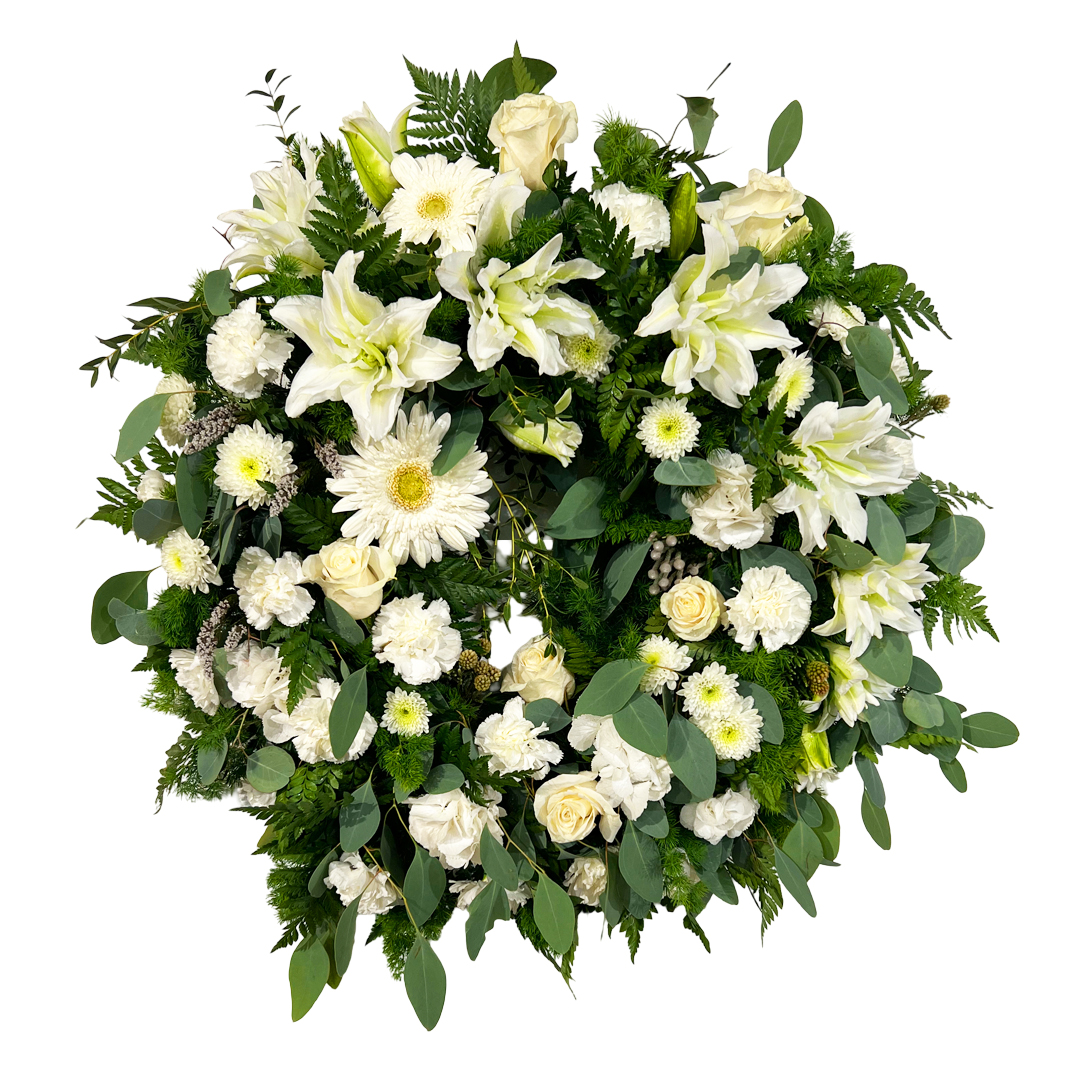 Coroa clássica ‘Gratidão e Saudade’ (70cm diâmetro)