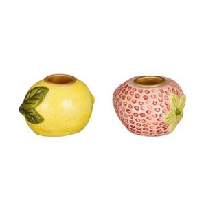 Suporte p/ vela - morango ou limão - 7*6cm