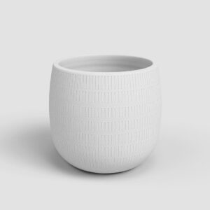 Vaso AURA redondo (20cm diâmetro) - branco