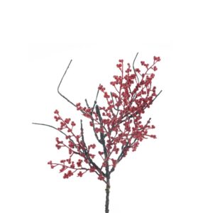 Haste de Ramo com bagas vermelhas (39cm altura)