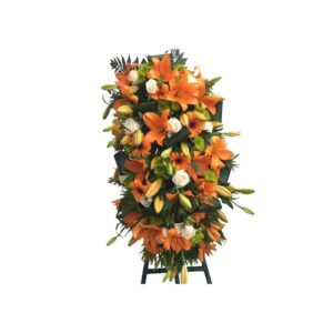 Orange and White Funeral Palm