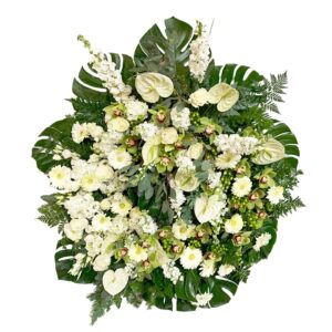 Coroa premium 'Jardim da Eternidade' (80cm diâmetro)