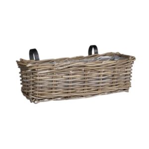 Floreira MARCIA em fibra natural com suporte (46cm largura)