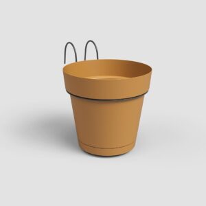 Vaso CAPRI com reserva para água e suporte (20cm diâmetro)