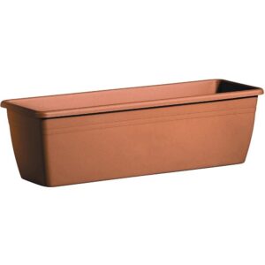 DAY Planter in recycled plastic (60 cm wide) - terracotta