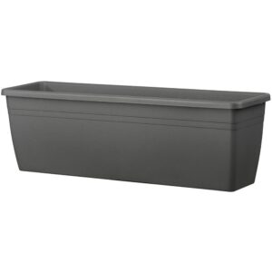 DAY planter in recycled plastic (60cm wide) - anthracite