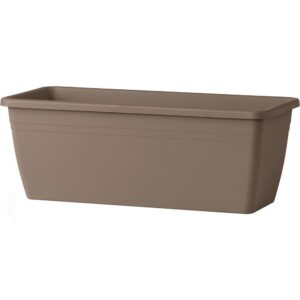DAY planter in recycled plastic (60cm width) - camel