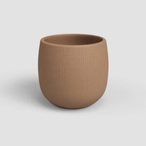 Vaso AURA redondo (16cm diâmetro) - castanho mocha