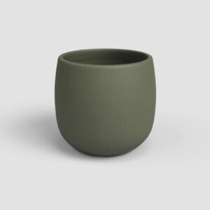 Vaso AURA redondo (25cm diâmetro) - verde azeitona