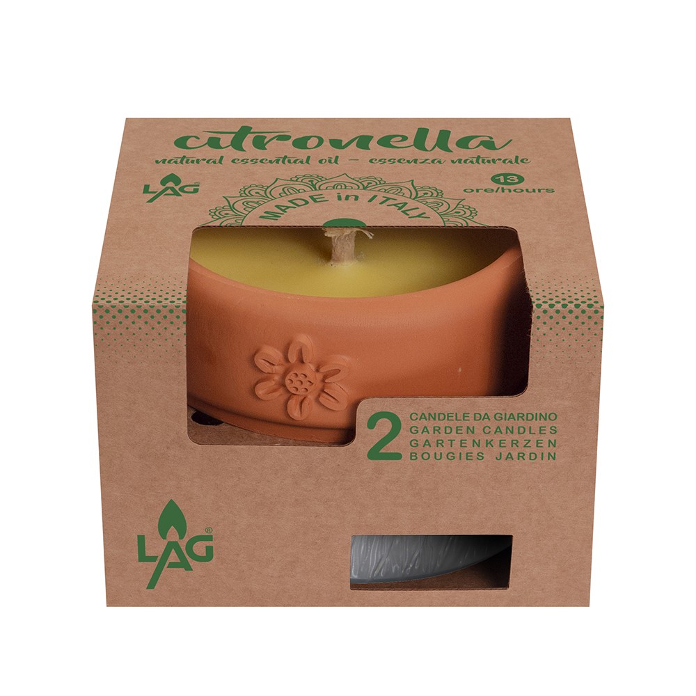 Kit Vela de Citronela 15cm largura + Recarga (13horas duração)