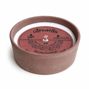 Vela de Citronela c/ base em terracota (20horas duração)