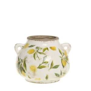 Vaso LIMONE em cerâmica feito à mão (17 cm diâmetro)