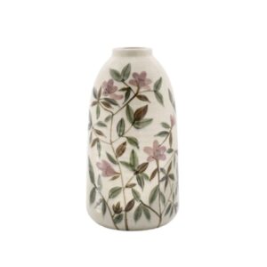 Vaso em cerâmica c/ padrão floral (33cm altura)