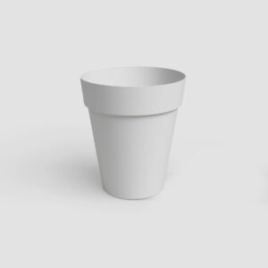Vaso CAPRI redondo alto (46cm diâmetro ) - Branco