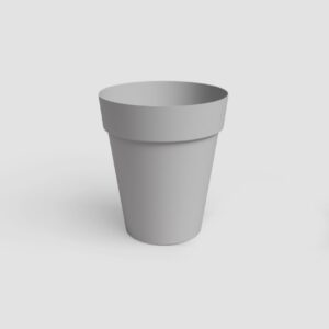 Vaso CAPRI redondo alto (46cm diâmetro ) - cinza cLaro