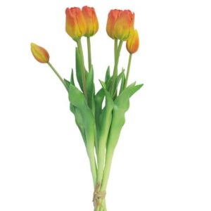 Artificial Tulip Bouquet (47 cm tall) - orange