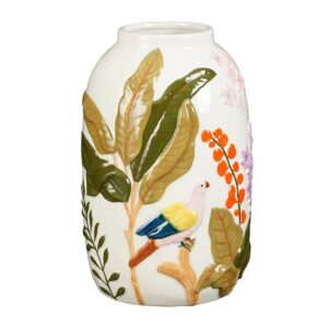 Jarra MARGOT decorativa c/ padrão floral (27cm altura)
