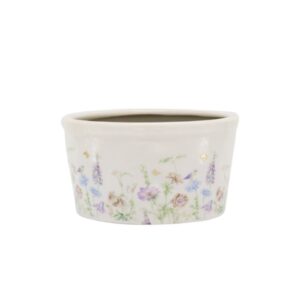 Taça Papillon C/ Padrão Floral (16.5cm comprimento)
