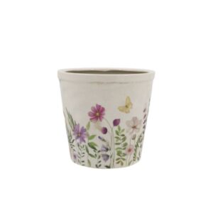 Vaso decorativo AVIGNON c/ padrão floral(16cm altura)