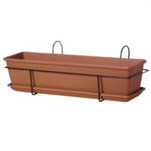 VENEZIA planter with saucer and stand (60 cm wide)