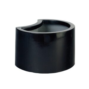 Horto Collection half-moon planter 44x34x30cm - black