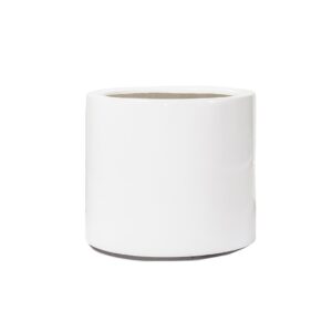 HORTO COLLECTION  Floreira cilíndrica  38x34cm - branca (com rodas)