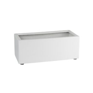 HORTO COLLECTION Floreira retctangular 78x36x30cm - branca (com rodas)