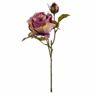 Haste de Rosas artificial (50cm altura) - rosa velho