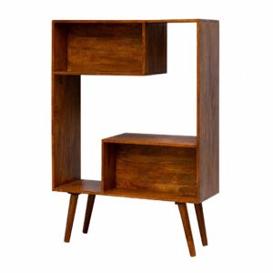 Reversible mango wood shelf unit (130 cm high)