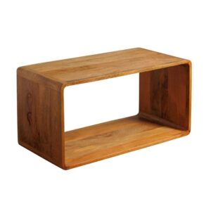 Mesa de centro QUADRO em madeira maciça (80cm comprimento)