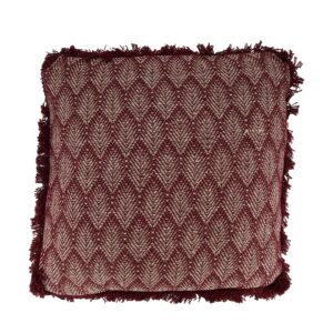 Almofada decorativa em algodão (45x45cm) - burgundy