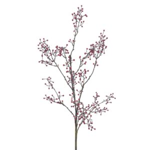 Haste decorativa c/ bagas vermelhas artificial (105cm altura)